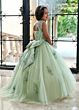 Rachel Allan RQ4042 Detached Sleeve High Neck Junior Pageant Dress