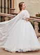 Rachel Allan 10185 Floral Sleeve One Shoulder Mini Pageant Dress