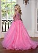 Rachel Allan 10232 Jewel Neck Beaded Bodice Mini Pageant Gown
