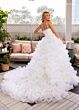 Rachel Allan 50365 Halter Neckline Ruffle Dress