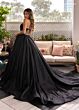 Rachel Allan 50376 Beaded Waist High Slit Dress