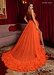 Rachel Allan 50383 One Shoulder Ruffle Dress