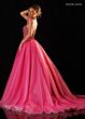Rachel Allan 50420 Beaded Bodice Plunging Choker Neck Dress