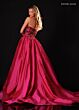 Rachel Allan 50423 High Slit Taffeta Strapless Dress