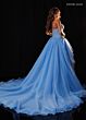 Rachel Allan 50428 Strapless Plunging Neck Asymmetric Waist Dress