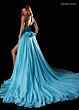 Rachel Allan 50430 Cold-Shoulder Ruched Bodice Dress