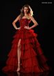 Rachel Allan 50431 Strapless Beaded Tiered Ruffle Skirt Dress