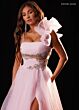 Rachel Allan 50437 Cutout Midriff Ruffle Shoulder Dress