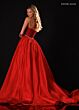 Rachel Allan 50439 Taffeta Skirt Beaded Scoop Neck Dress