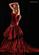 Rachel Allan 50442 Scoop Neck Taffeta Mermaid Skirt Dress