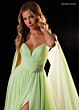 Rachel Allan 50444 A-Line Chiffon Hanging Sleeve Dress