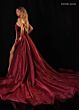 Rachel Allan 50446 Beaded Plunging Neck Organza Overskirt Dress