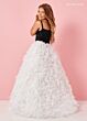 Rachel Allan 10184 Beaded Top Feather Skirt Mini Pageant Gown