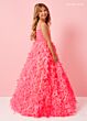 Rachel Allan 10184 Beaded Top Feather Skirt Mini Pageant Gown