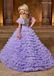 Rachel Allan 10210 Cold-Shoulder Ruffle Skirt Mini Pageant Gown