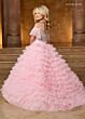 Rachel Allan 10210 Cold-Shoulder Ruffle Skirt Mini Pageant Gown