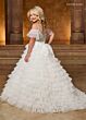 Rachel Allan 10210 Cold-Shoulder Ruffle Skirt Mini Pageant Gown