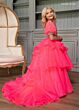 Rachel Allan 10260 Layered Skirt One Sleeve Dress