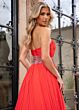 Rachel Allan 50321 Beaded Waist High Slit Strapless Dress