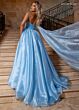 Rachel Allan 50342 Ruched Top High Slit One Strap Dress