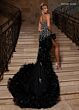 Rachel Allan 50357 Ruffle Hem Sweetheart Neck High-Low Dress