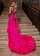 Rachel Allan 50357 Ruffle Hem Sweetheart Neck High-Low Dress