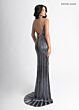 Rachel Allan 50390 Front Slit Beaded Scoop Neck Dress