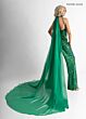 Rachel Allan 50391 Choker Cape Sequined Jumpsuit