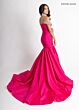 Rachel Allan 50396 Beaded Sleeve Ruched Taffeta Dress