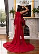 Rachel Allan 50397 Choker Cape Asymmetric Bell Sleeve Romper