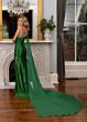 Rachel Allan 50398 Beaded One-Shoulder Streamer Dress