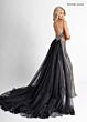 Rachel Allan 50400 Side Cutout Detachable Overskirt Jumpsuit