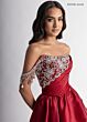 Rachel Allan 50401 Tiered Skirt Jeweled Off-The-Shoulder Dress