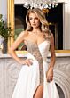 Rachel Allan 50405 Strapless Sweetheart Neck High Slit Dress