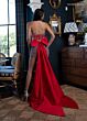 Rachel Allan 50407 Back Bow Plunging Halter Neck Romper