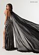 Rachel Allan 50414 Fitted Plunging Halter Neck Dress