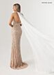 Rachel Allan 50414 Fitted Plunging Halter Neck Dress