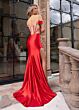 Rachel Allan 70686 Off-The-Shoulder Sheer Bodice Dress