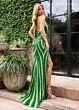 Rachel Allan 70699 Strappy Back Halter Neck Dress
