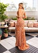 Rachel Allan 70901 Plunging Neckline High Slit Dress