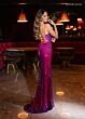Rachel Allan 70905 Slit Skirt Spaghetti Strap Dress