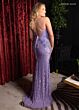 Rachel Allan 70908 Slit Skirt Sequin Dress