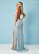 Rachel Allan 70002 Scallop Scoop Neck High Slit Dress