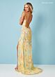Rachel Allan 70002 Scallop Scoop Neck High Slit Dress