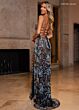 Rachel Allan 70002 Scallop Scoop Neck High Slit Dress