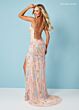 Rachel Allan 70002 Scallop Scoop Neck High Slit Dress
