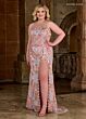 Rachel Allan 70002 Scallop Scoop Neck High Slit Dress