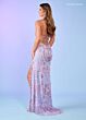 Rachel Allan 70002 Scallop Scoop Neck High Slit Dress