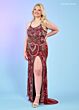 Rachel Allan 70002 Scallop Scoop Neck High Slit Dress