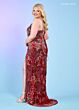 Rachel Allan 70002 Scallop Scoop Neck High Slit Dress